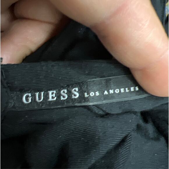 GUESS Women Halter Sleeveless fringe chain in black, Silver Size M - Picture 6 of 7